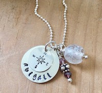 custom stamped jewelry glass beaded