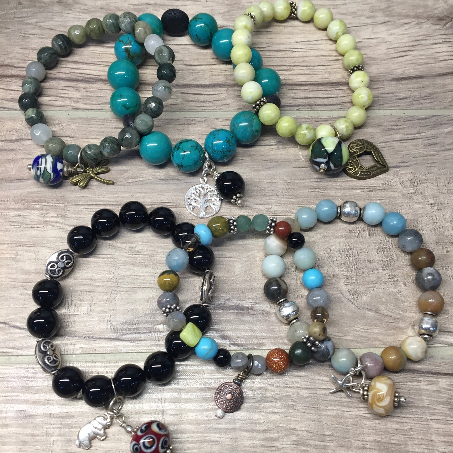 Gemstone Stretch Bracelets for Fall