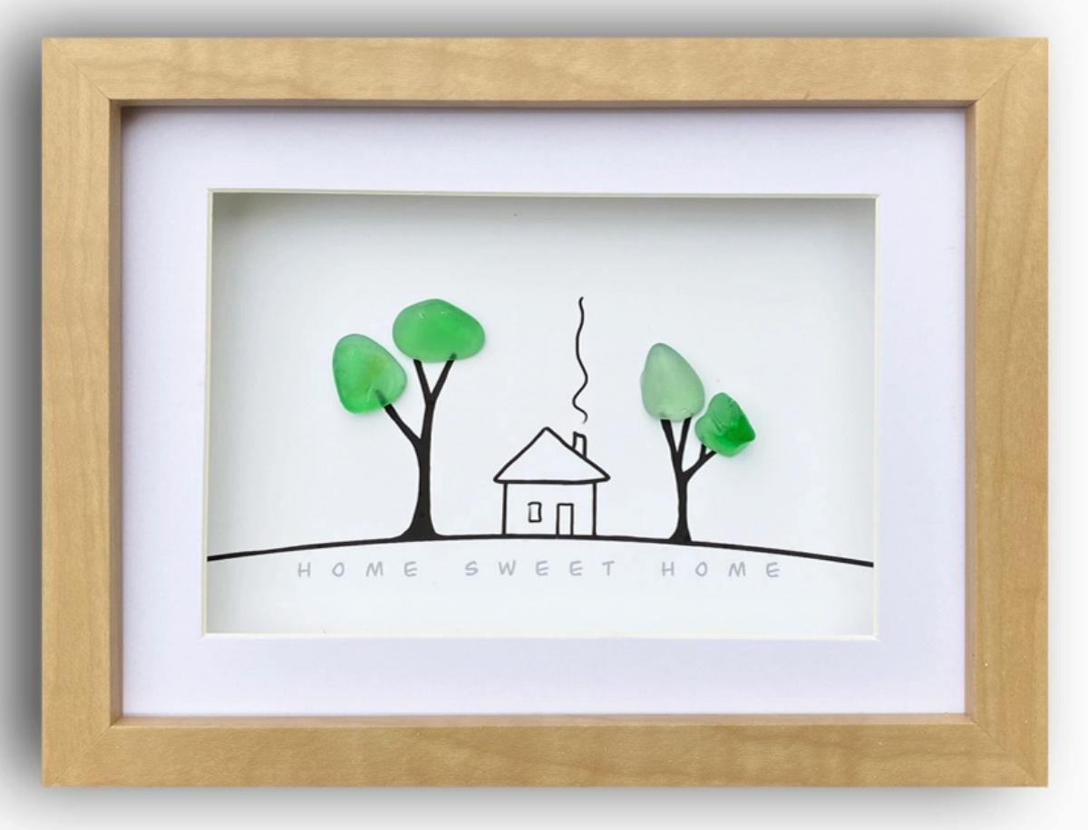 Lisart Seaglass Art Shadow Box