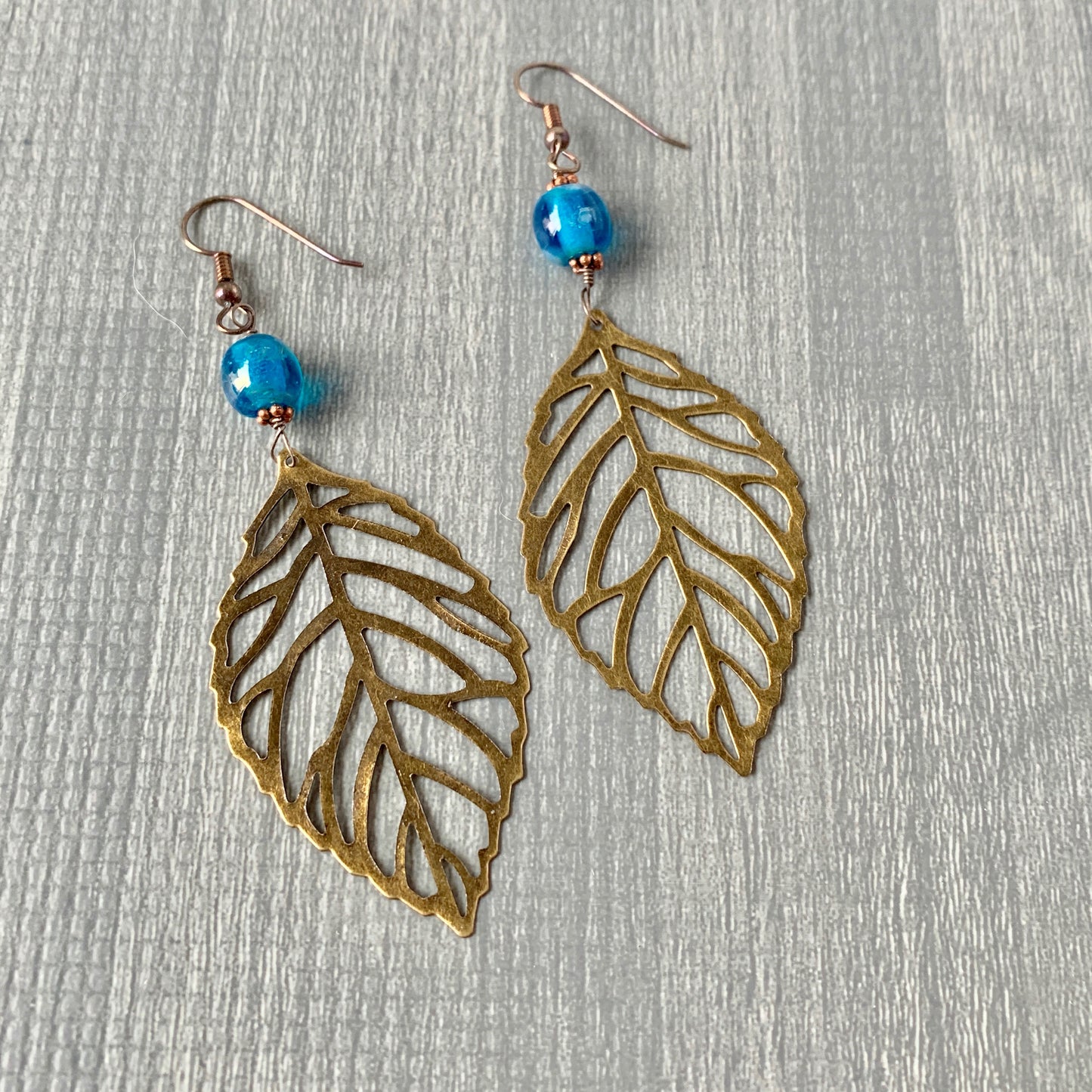 Boho Leaves - Crystalline Blue