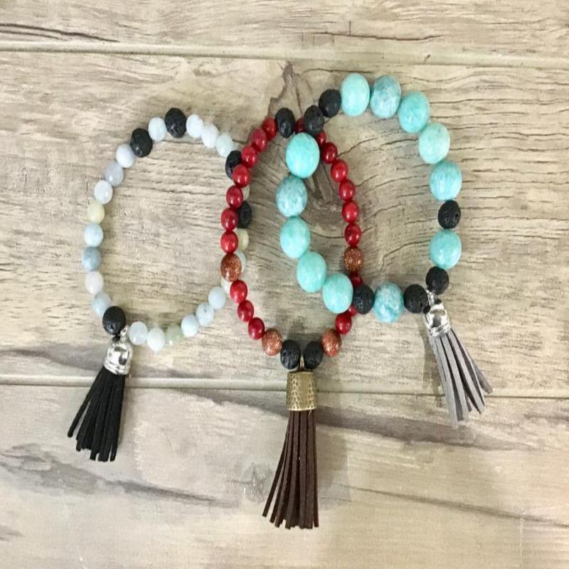 Stacked Gemstone Stretch Bracelets