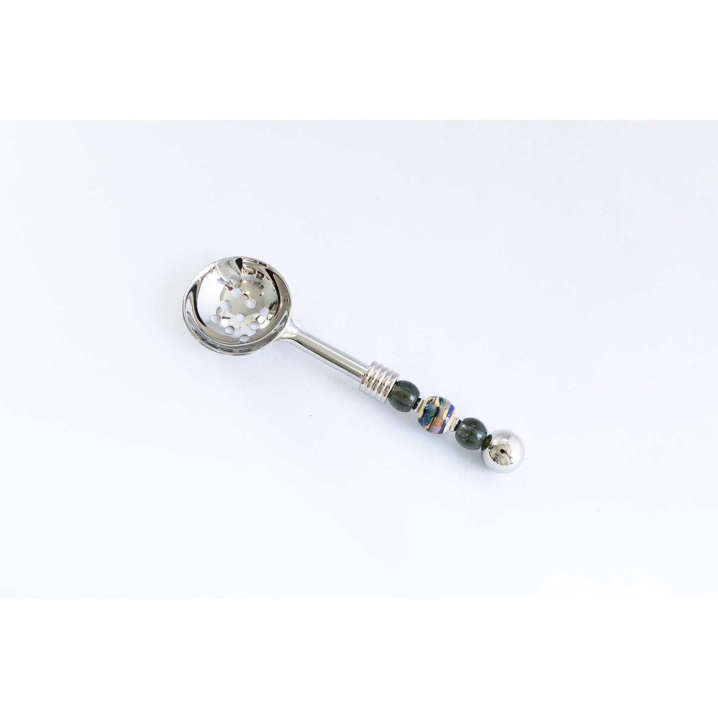 Salsa/Olive Spoon-Black Swirl