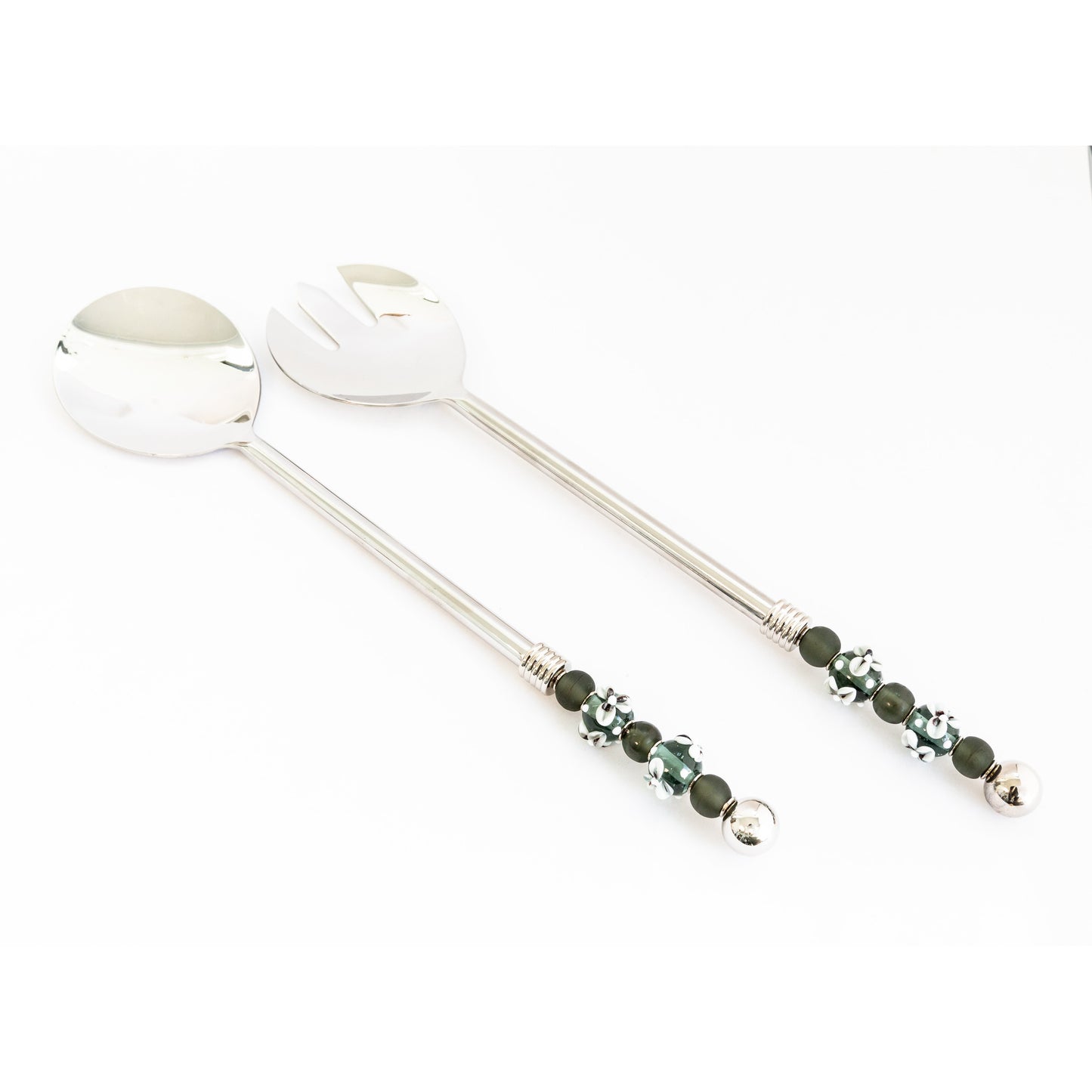 Salad Set-Grey Floral