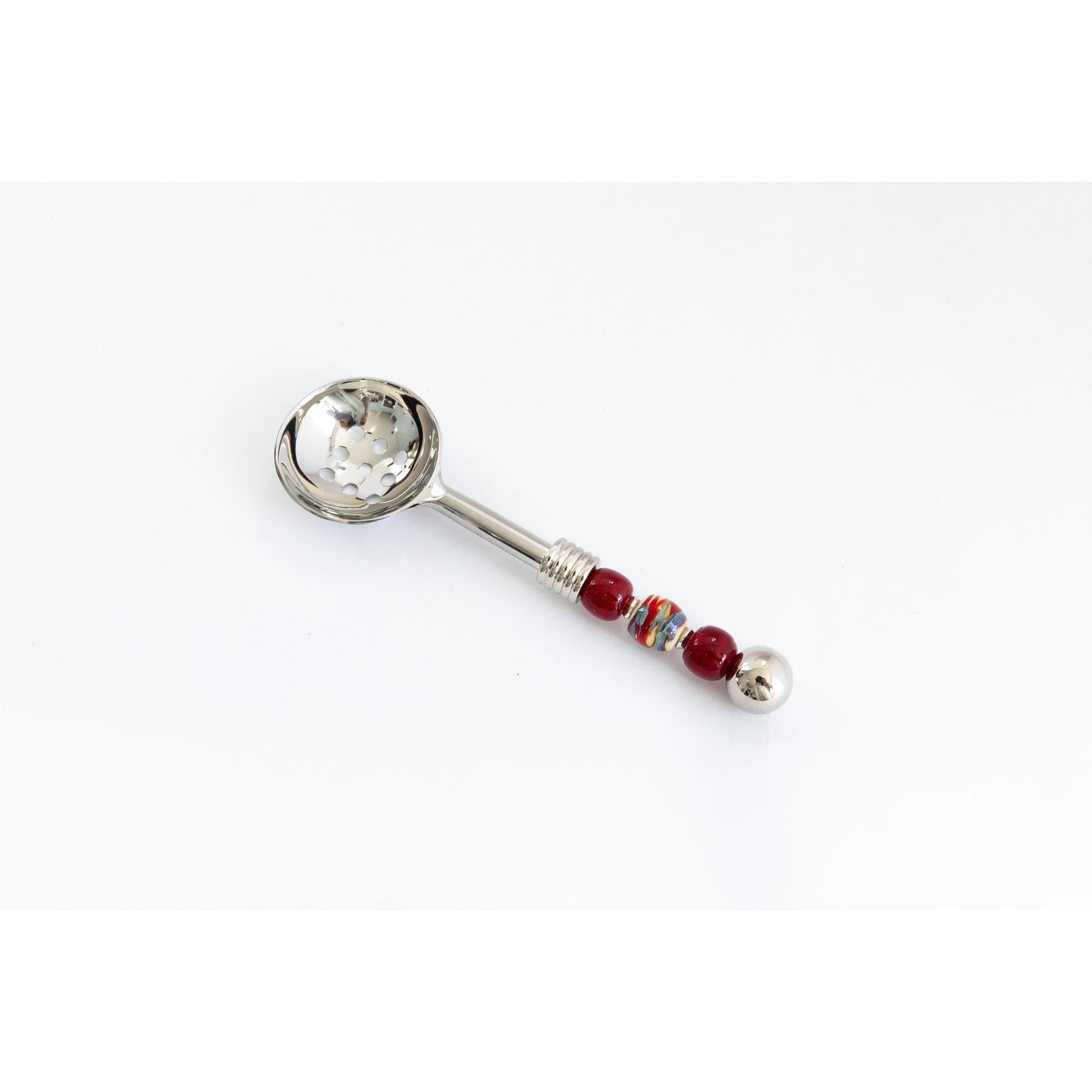 Salsa/Olive Spoon-Red Swirl