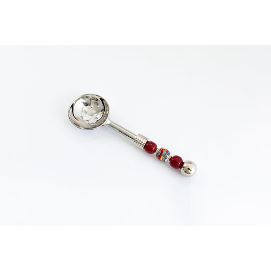 Salsa/Olive Spoon-Red Swirl
