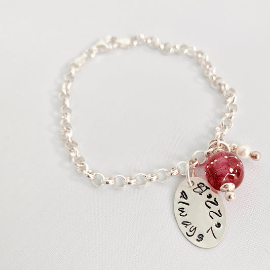 Customized Sterling Bride's Bracelet-from the Groom