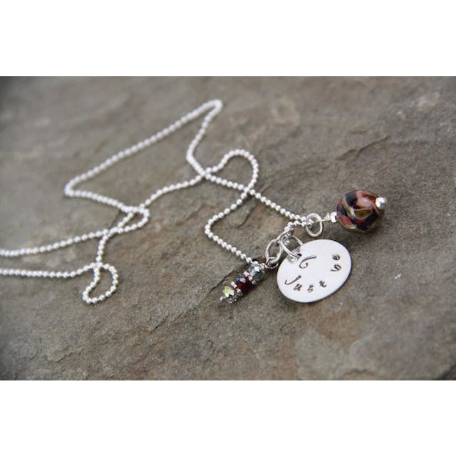 Sterling stamped necklace-Create Your Own