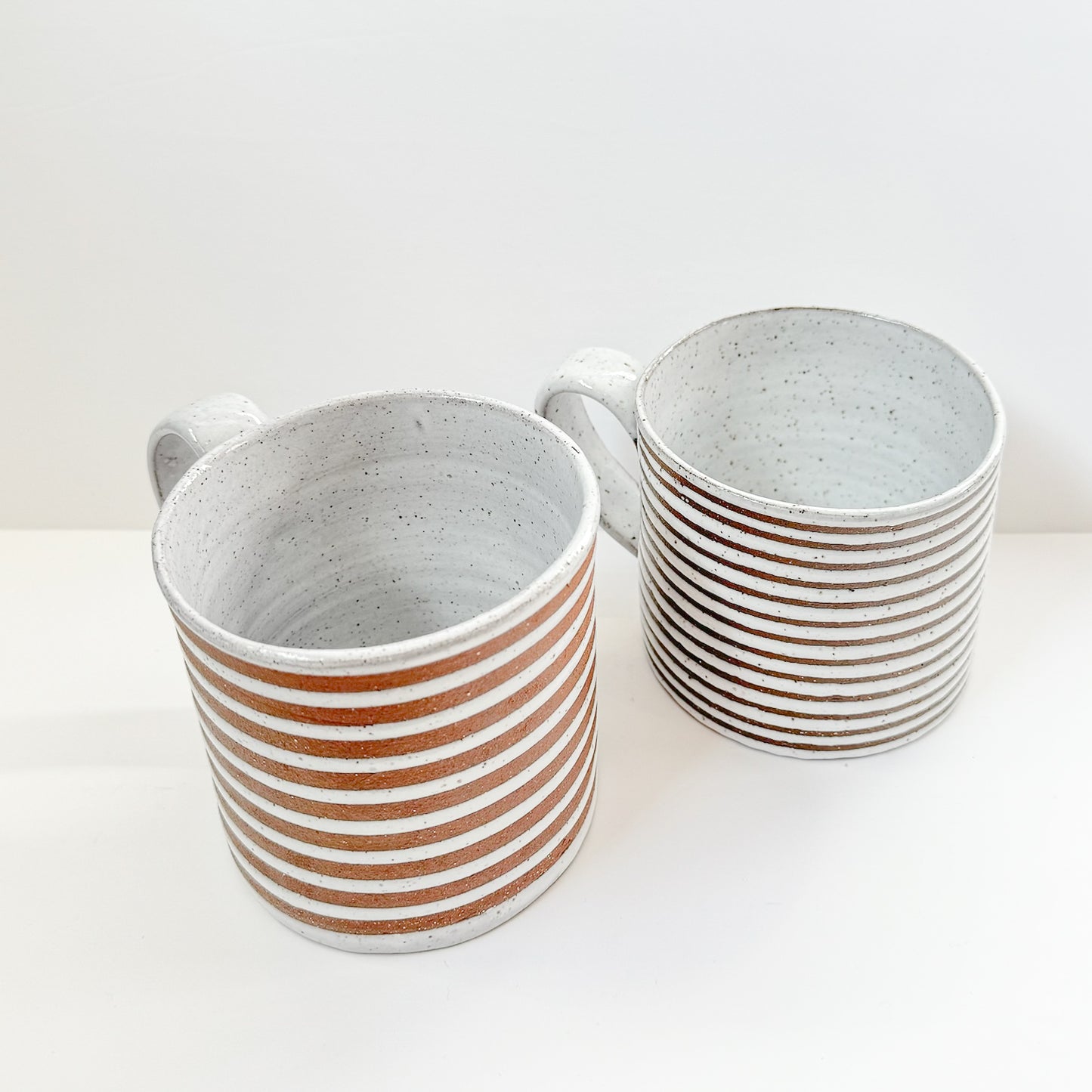 Sarah Williams Ceramics - White Stripe Mugs