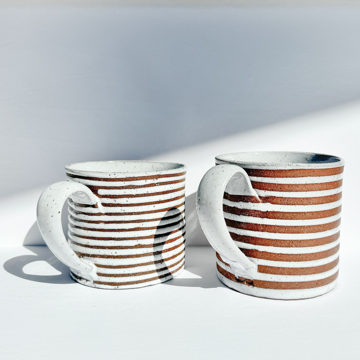 Sarah Williams Ceramics - White Stripe Mugs