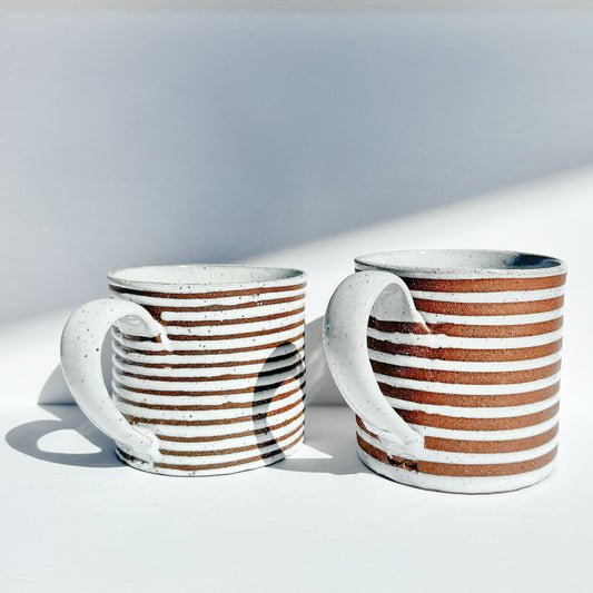 Sarah Williams Ceramics - White Stripe Mugs