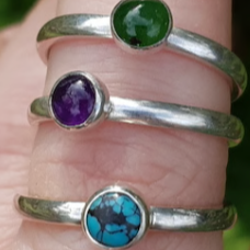 Silver Rings with Gemstones