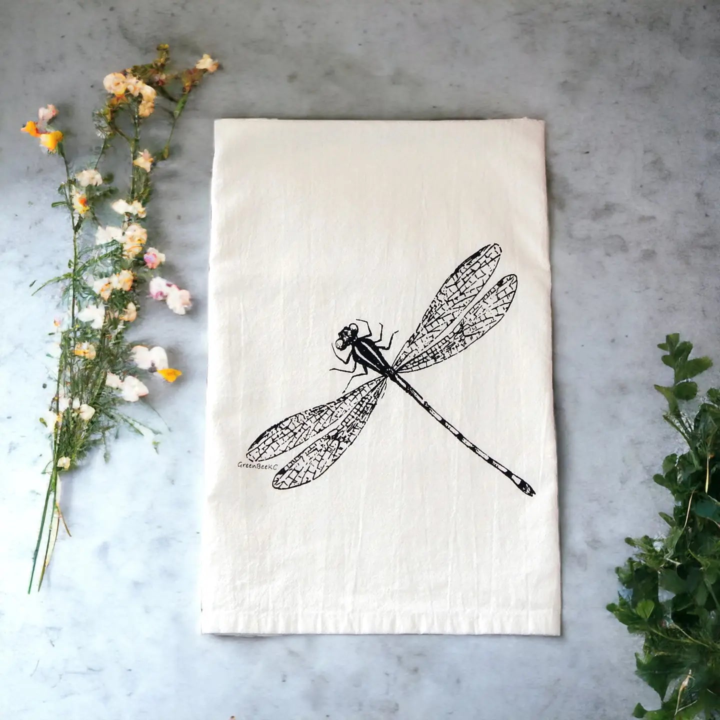 Tea Towels - Green Bee