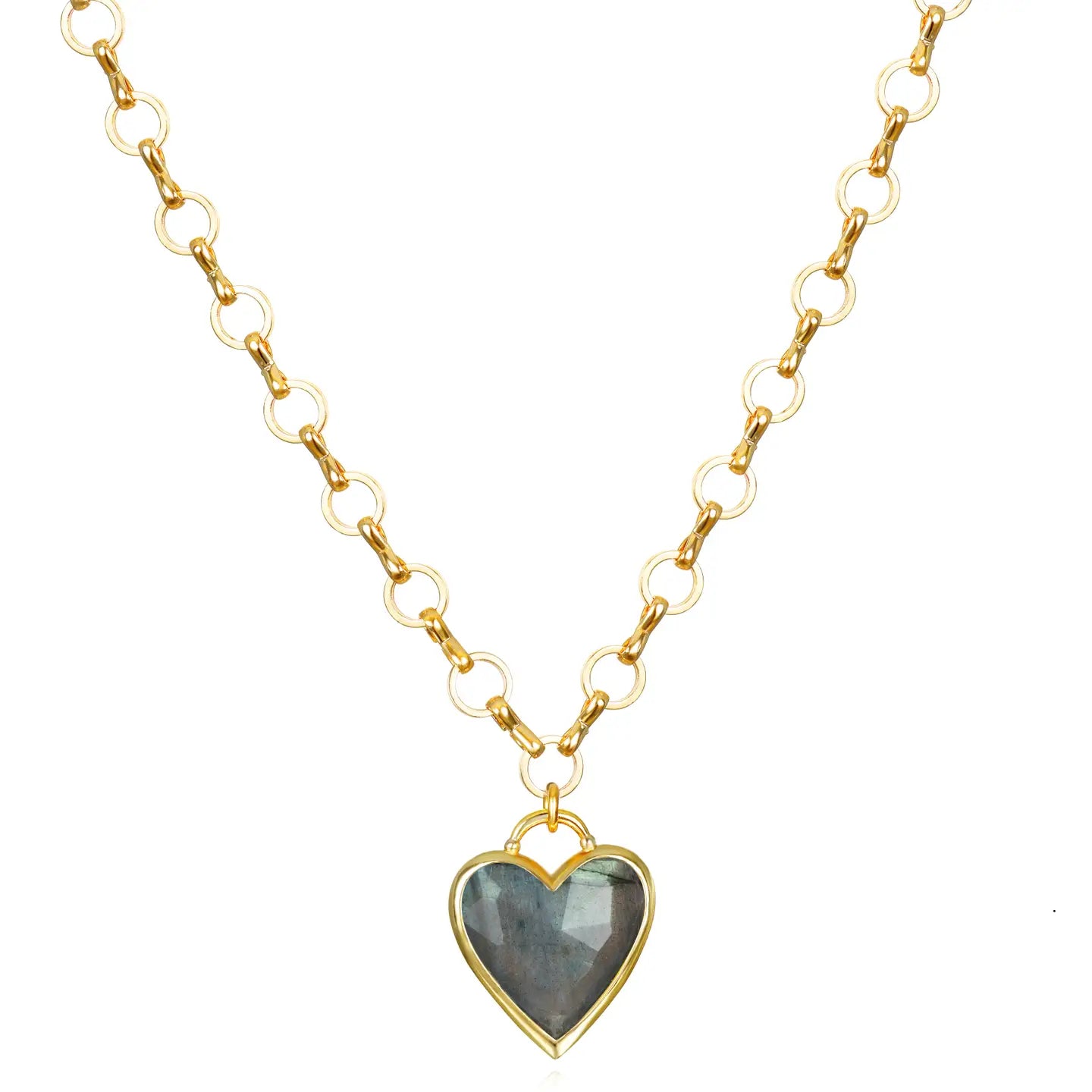 Framed Heart Petite Loop Necklace