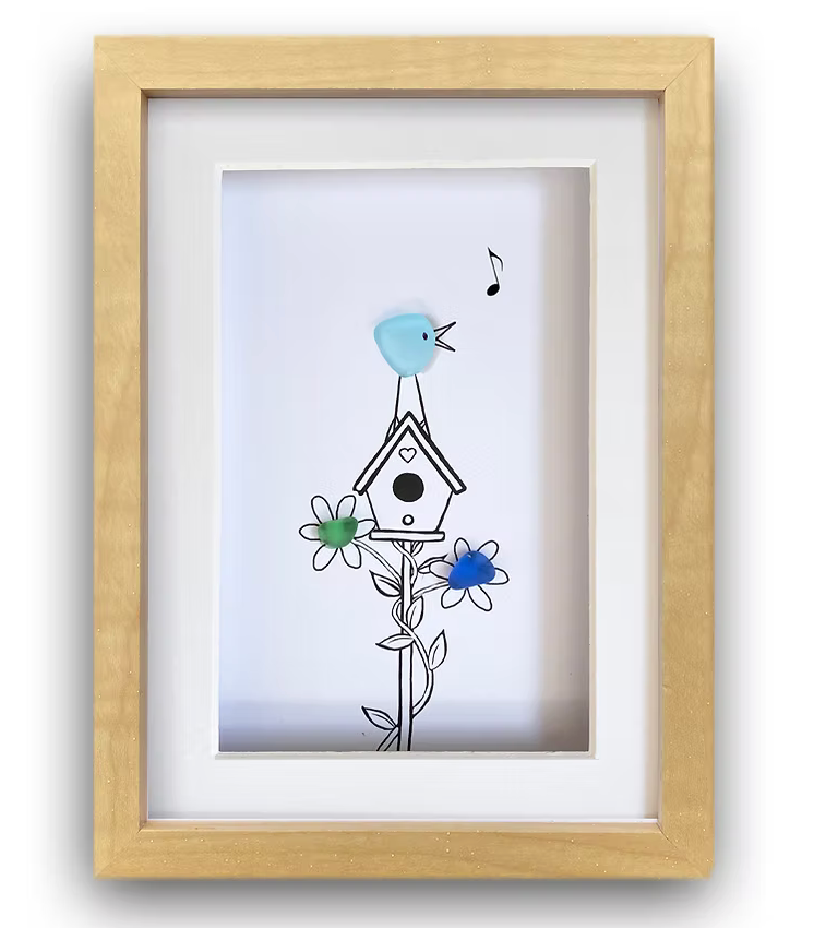 Lisart Seaglass Art Shadow Box