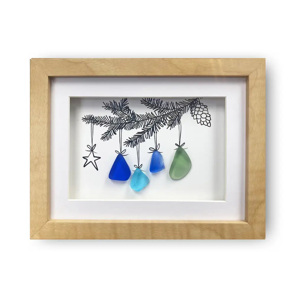 Christmas Ornaments Seaglass Art