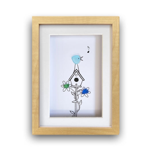 Singing Bird Seaglass Art