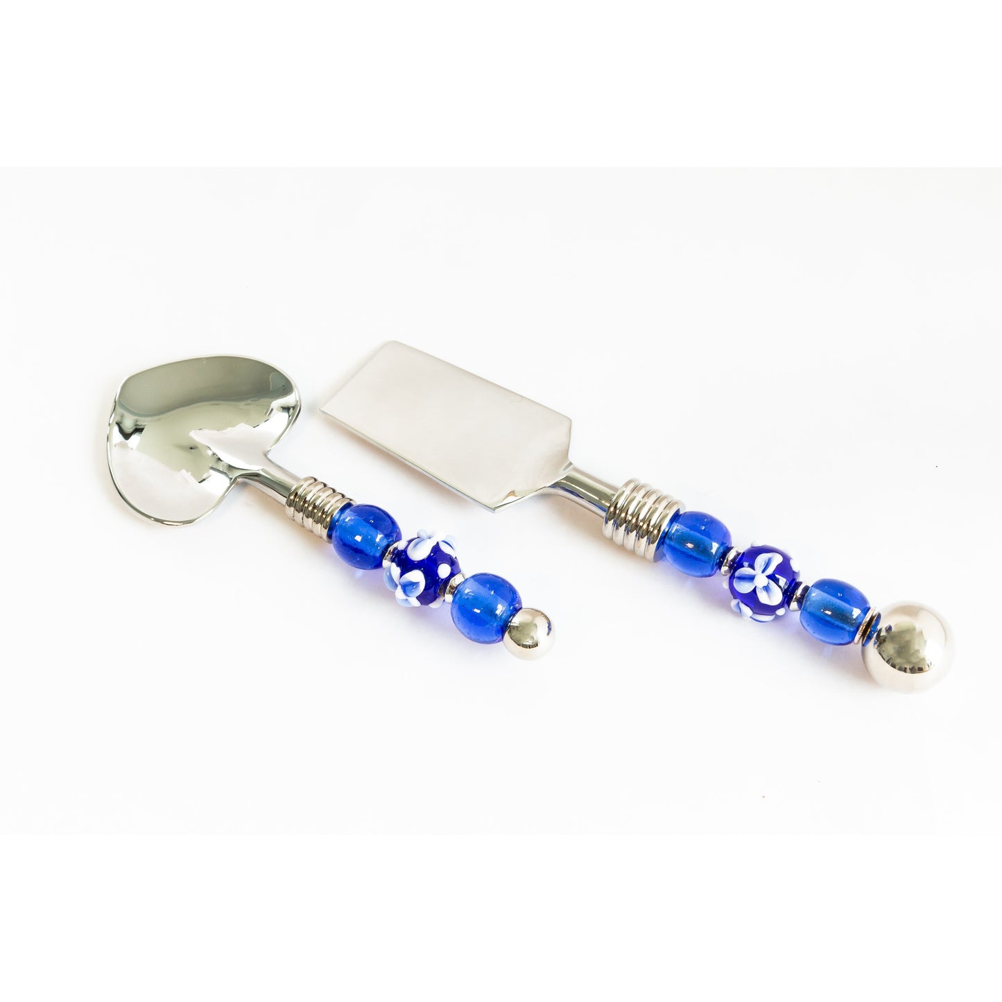 Butter/Cheese Spreader & Jam Set-Cobalt Floral