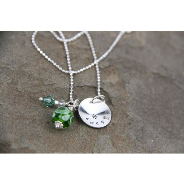 Sterling stamped necklace-Create Your Own