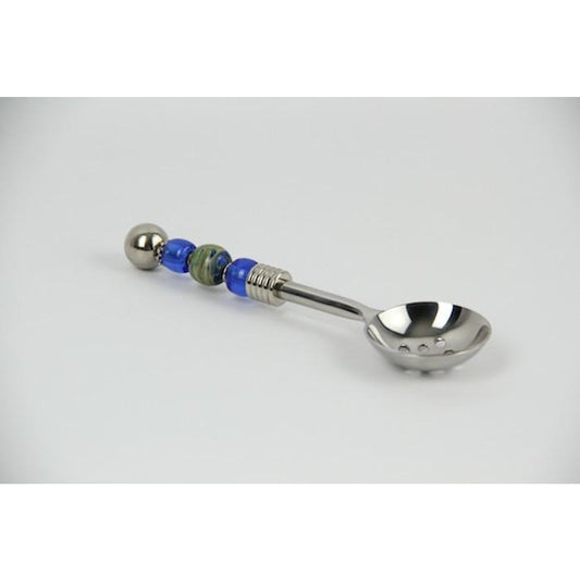 Salsa/Olive Spoon-Sky Blue Swirl